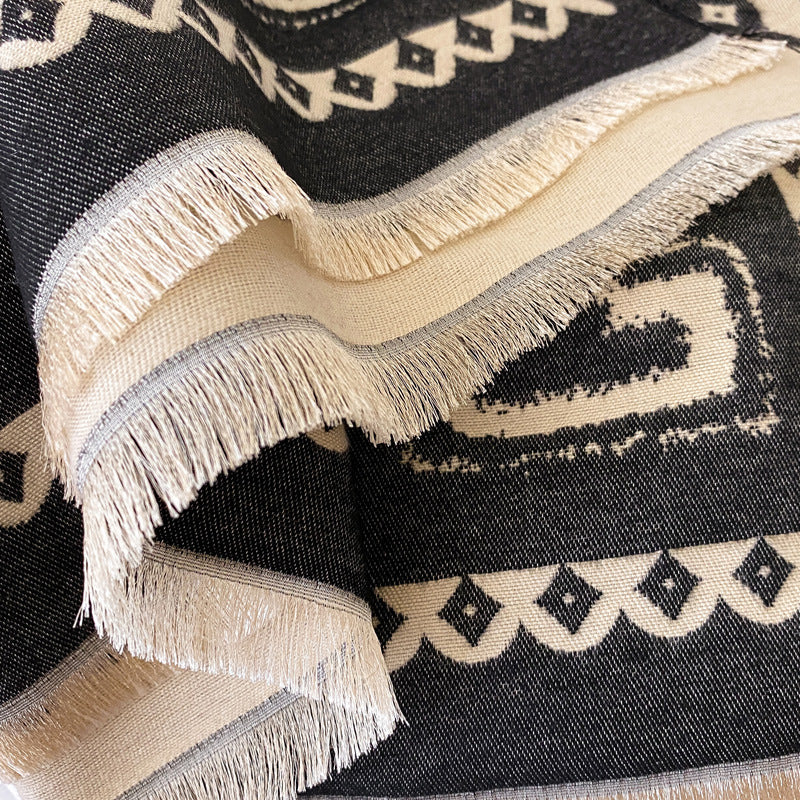 Warm Cashmere-like Thick Shawl Long Wild Scarf